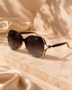 Detailed view of Aura sunglasses frame