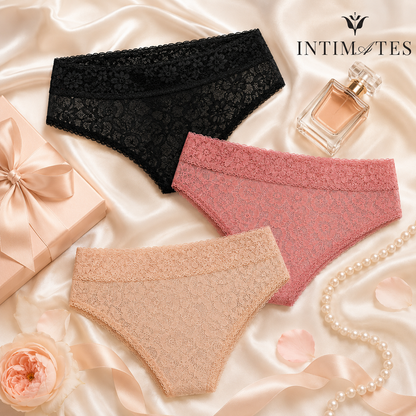 3-Pack Lace Floral Bikini