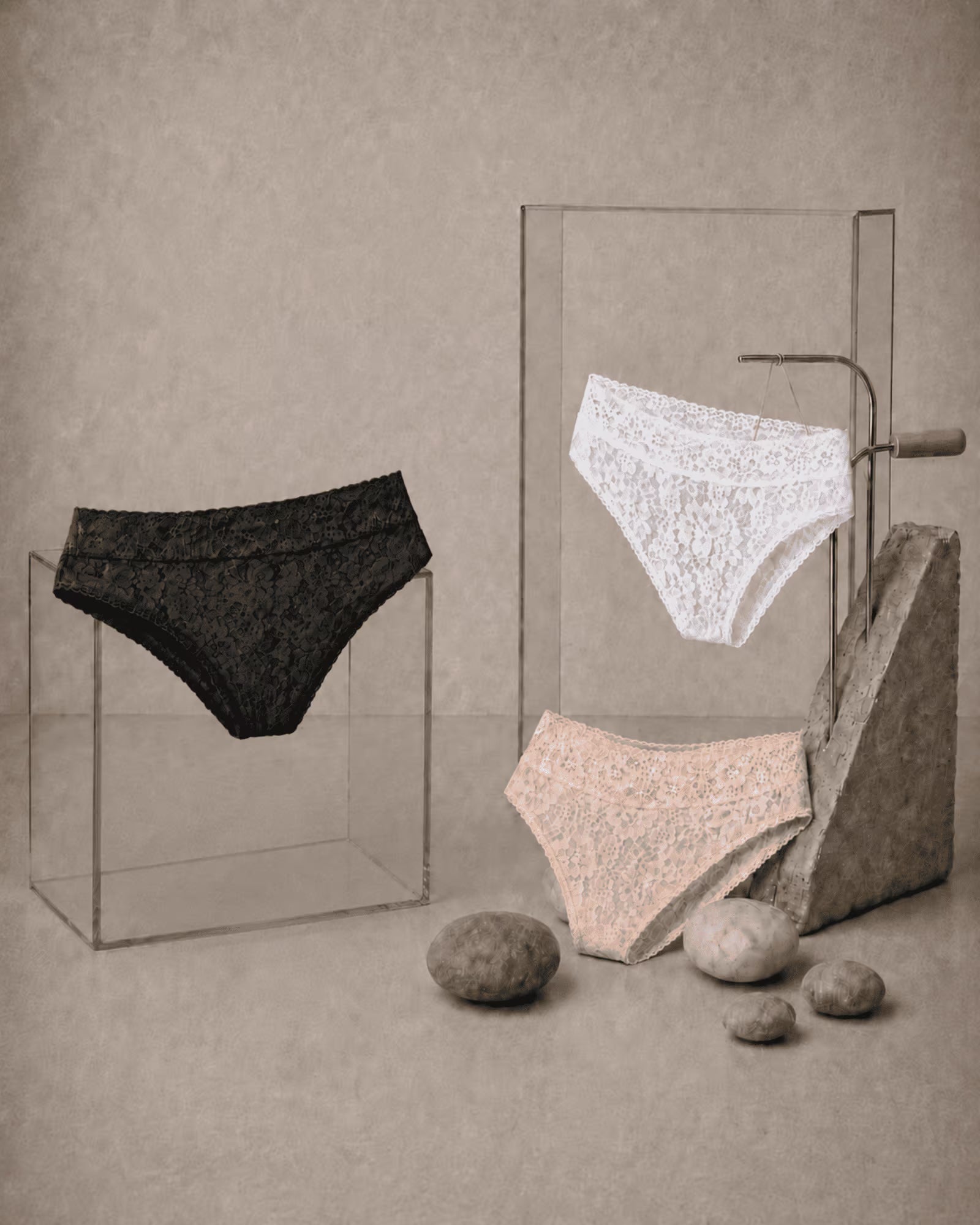 3-Pack Lace Floral Brief