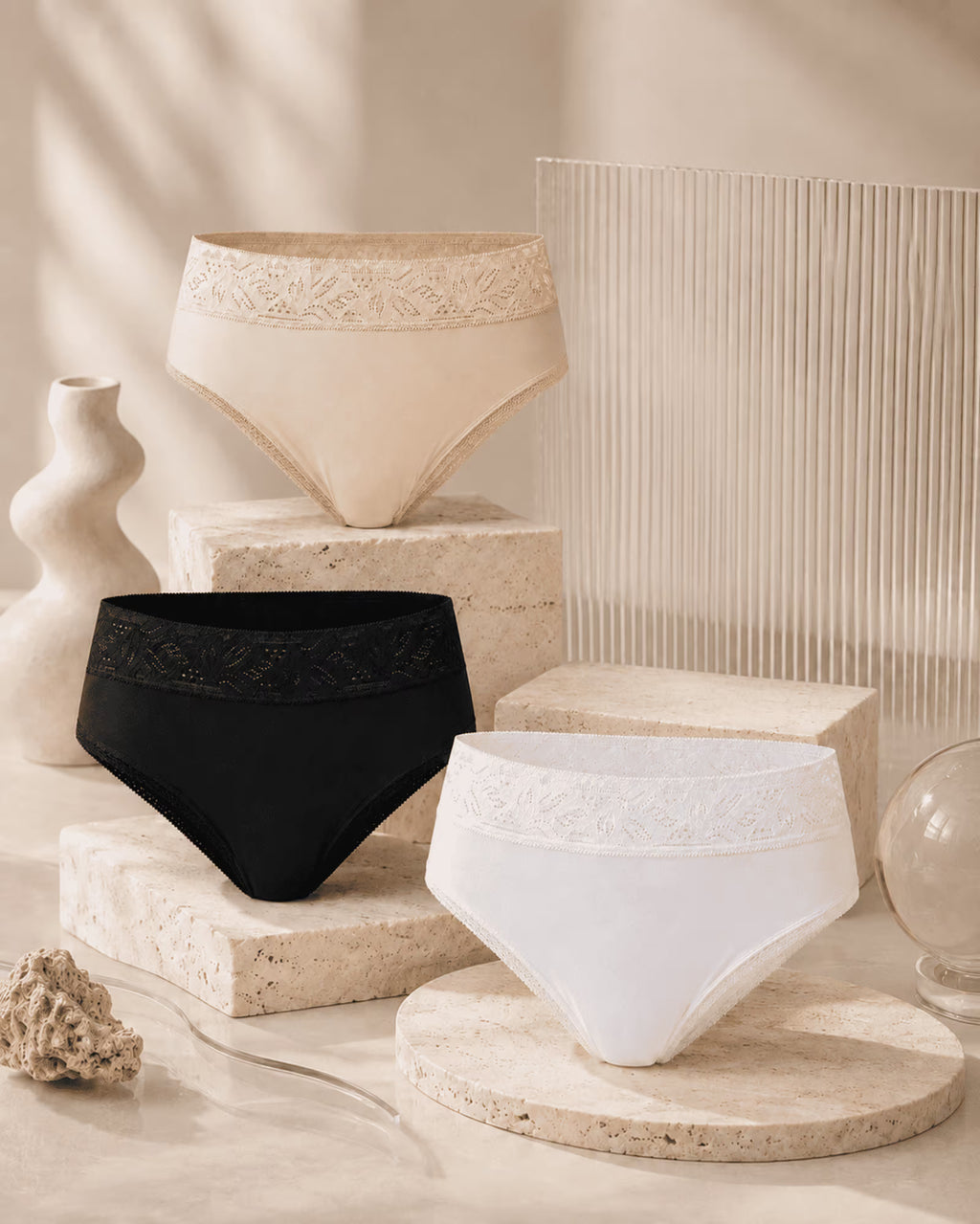 3-Pack Satin Bikini