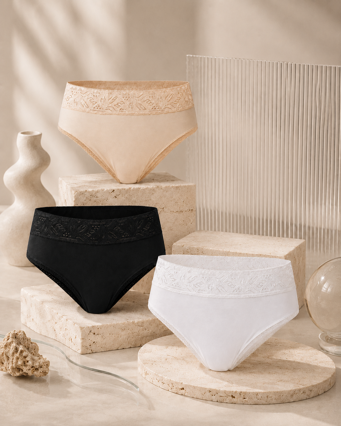 3-Pack Satin Bikini