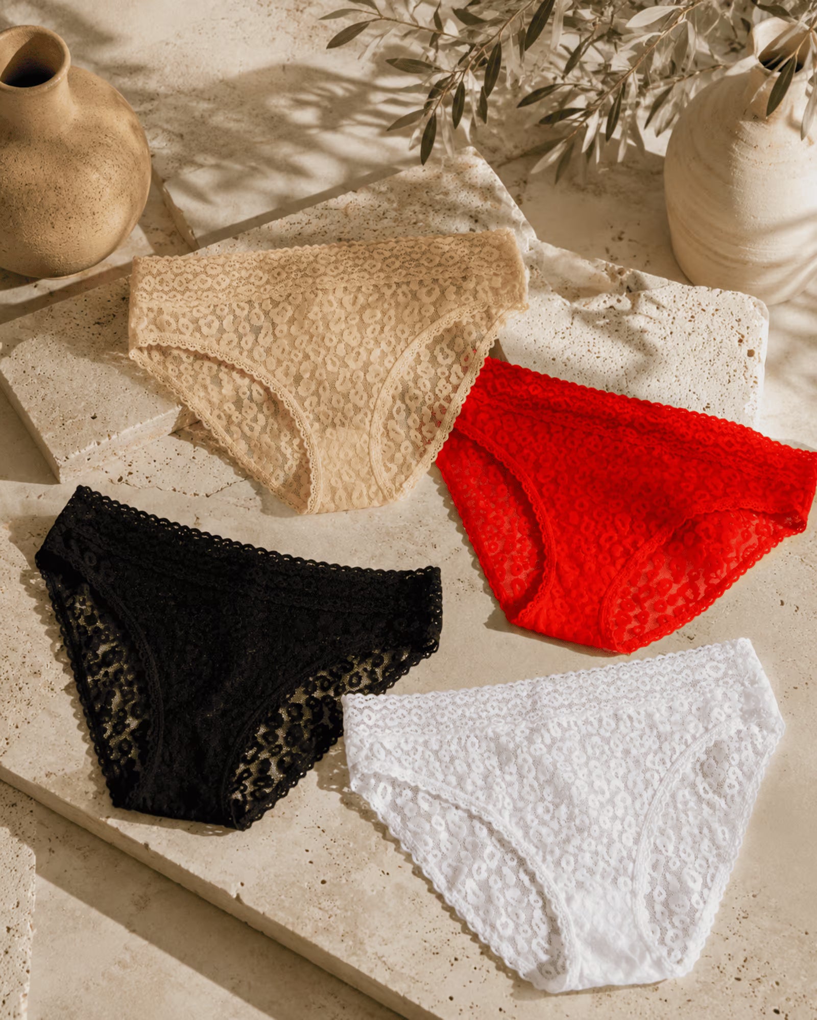 3-Pack Lace Cheetah Brief