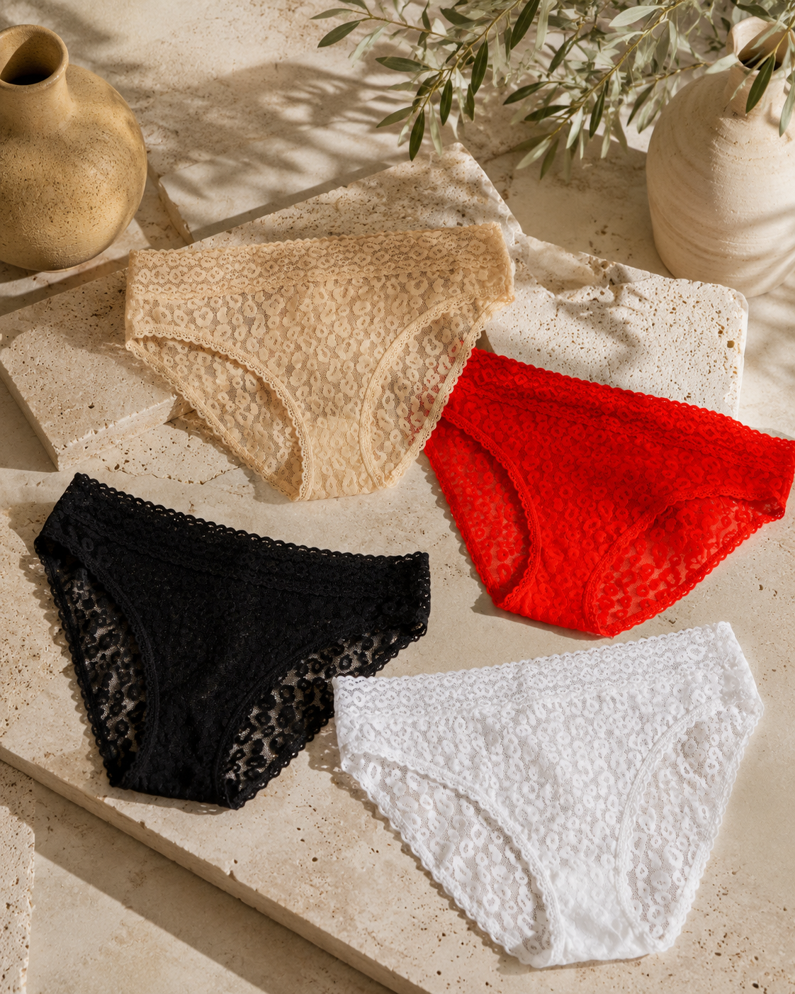 3-Pack Lace Cheetah Brief