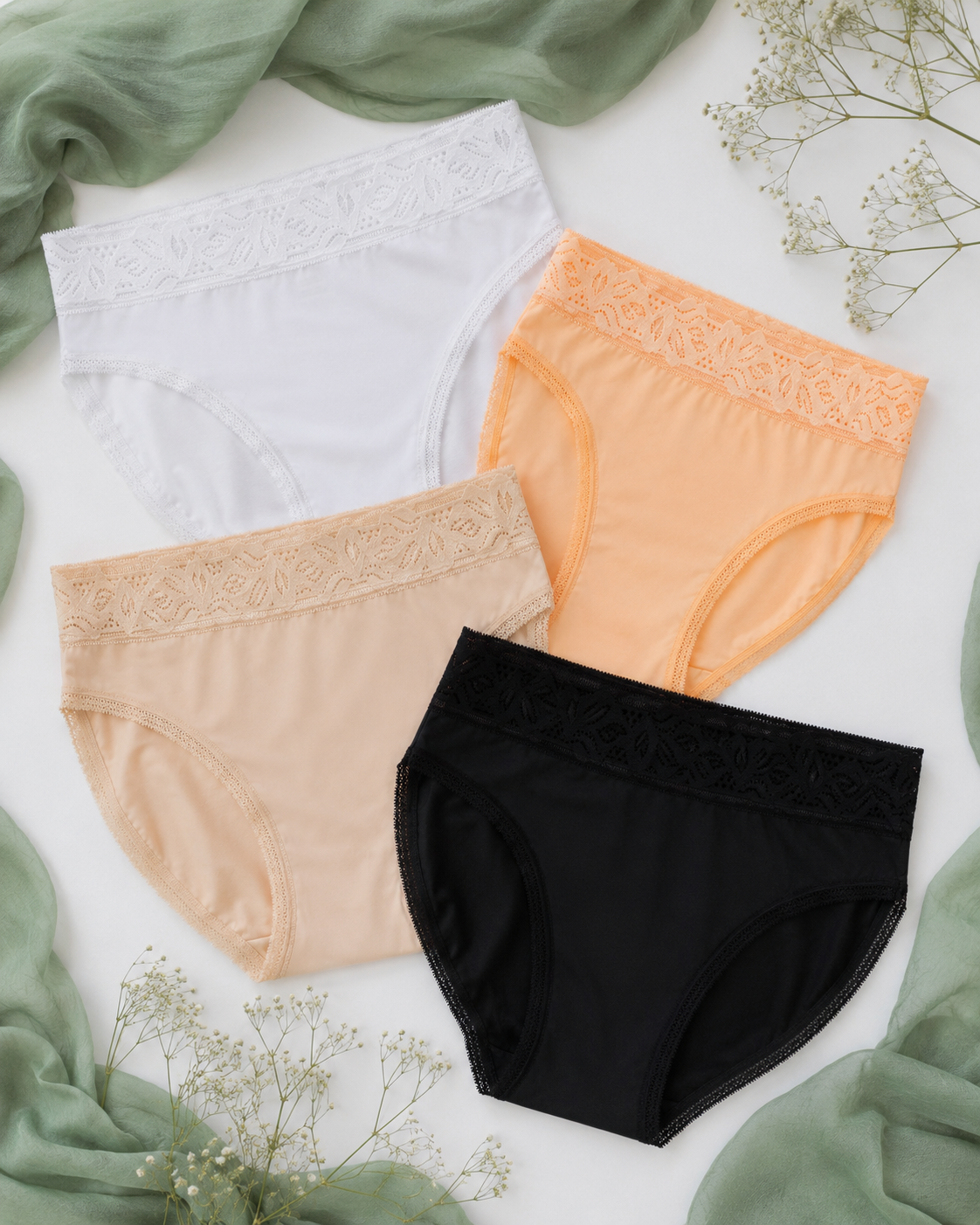 3-Pack Satin Bikini