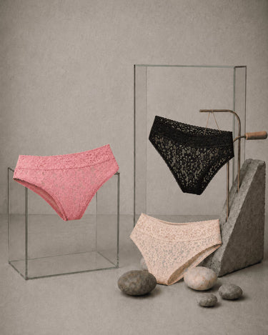 3-Pack Lace Floral Brief