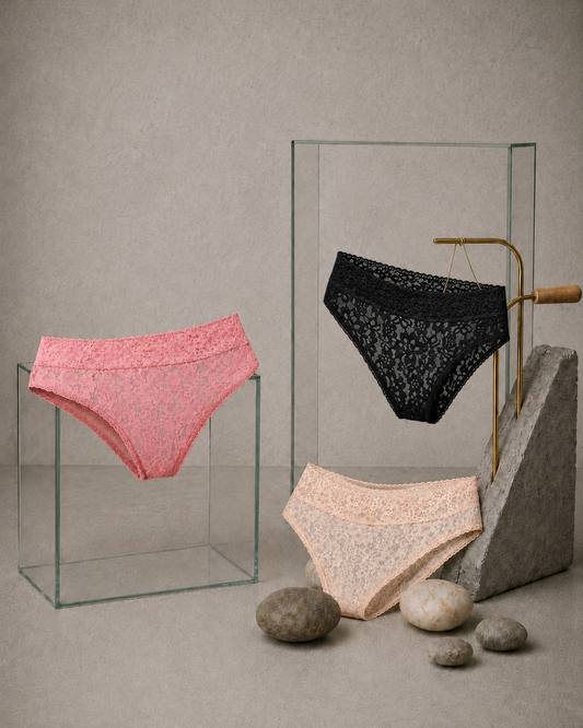 3-Pack Lace Floral Brief