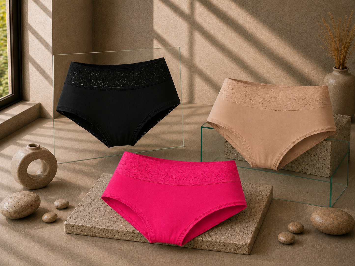 3-Pack Cotton Cloud Bikini