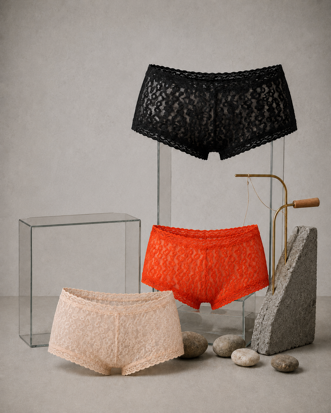 3-Pack Lace Cheetah Cheeky