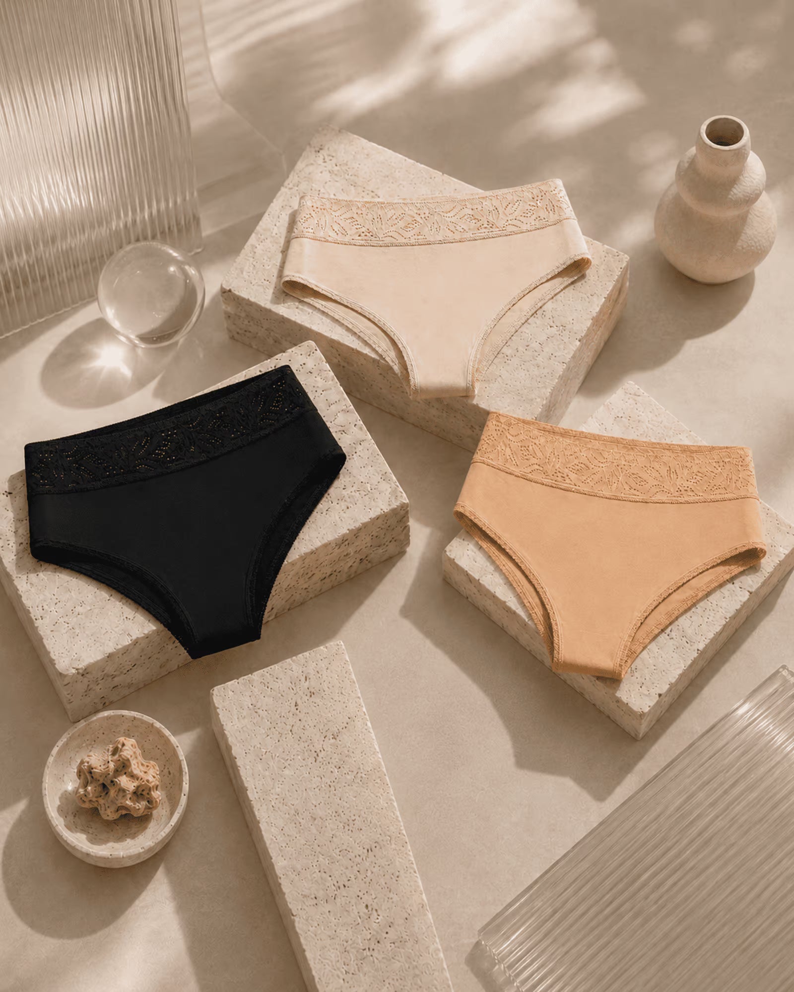 3-Pack Satin Bikini