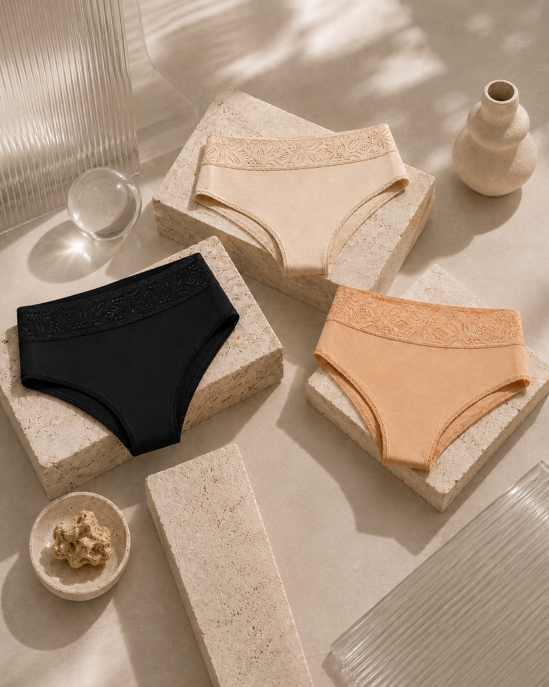 3-Pack Satin Bikini