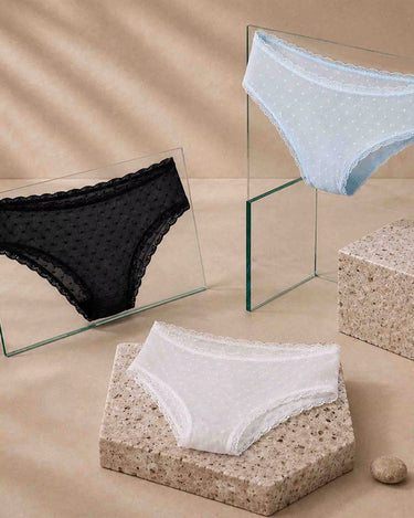 3-Pack Lace Dots Bikini