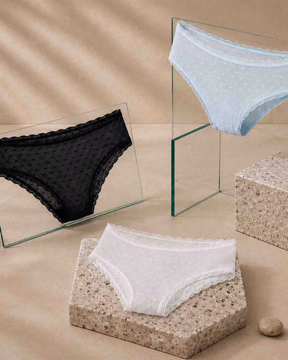 3-Pack Lace Dots Bikini