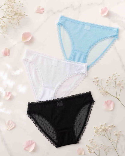 3-Pack Lace Dots Brief