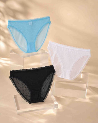 3-Pack Lace Dots Brief